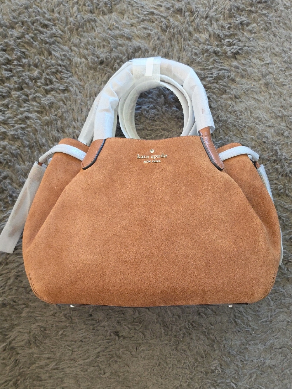 NWT Kate Spade Large Brown Dumpling Satchel